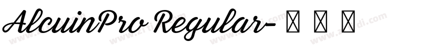 AlcuinPro Regular字体转换